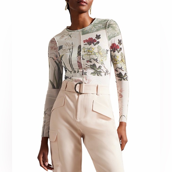 Ted Baker Multicolor Botanical Long Sleeve Top - Picture 2 of 15